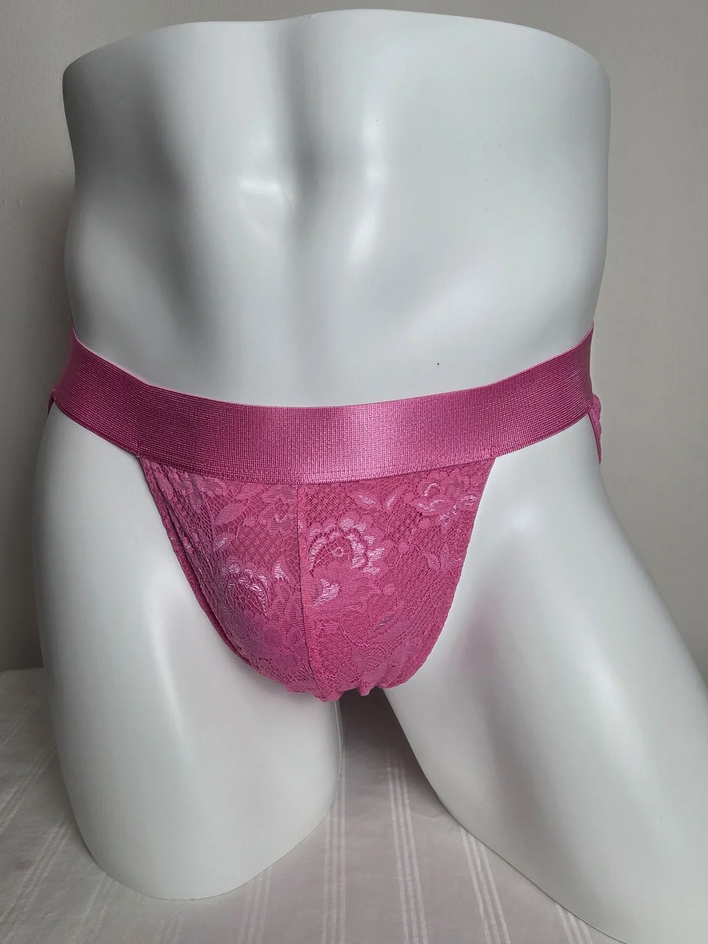 Cosabella Pink Lace Brief Jockstrap